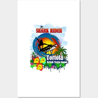 Shark Rider Tortola Style Posters and Art